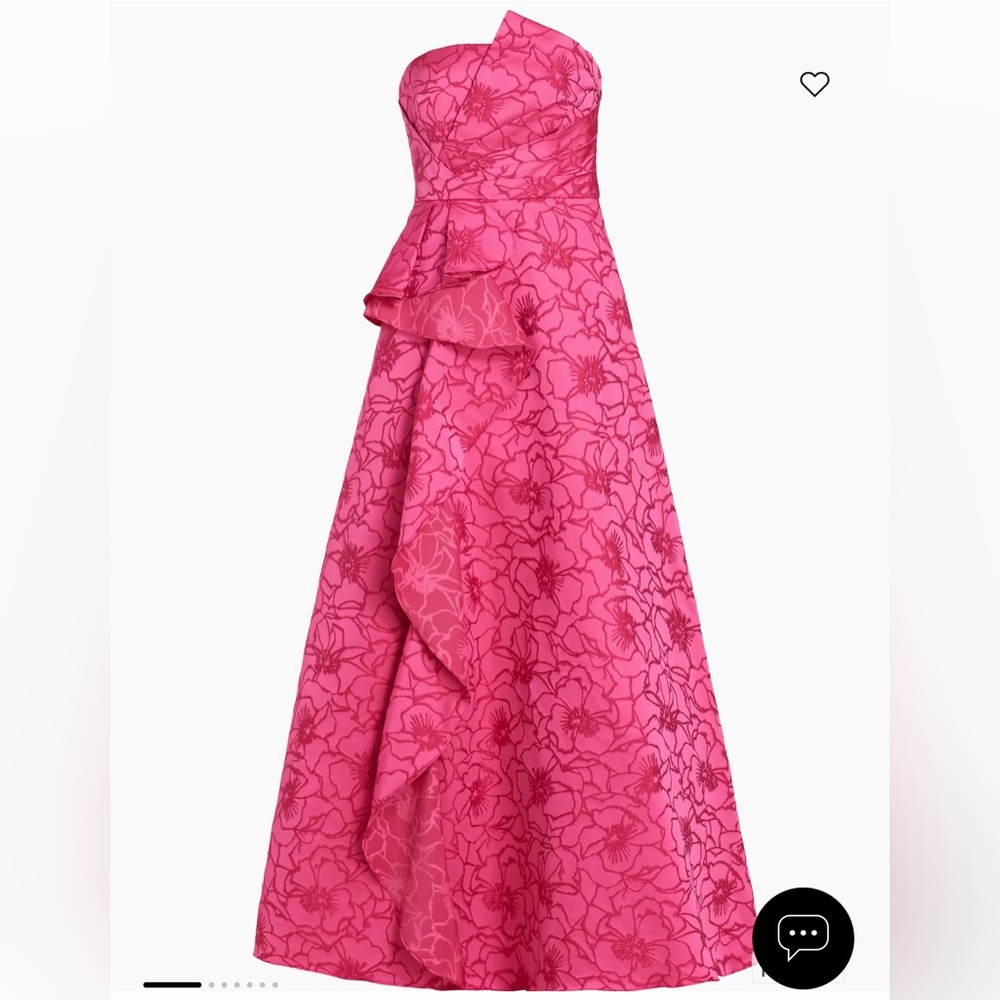 ML Monique Lhuillier - Floral Jacquard Ballgown
